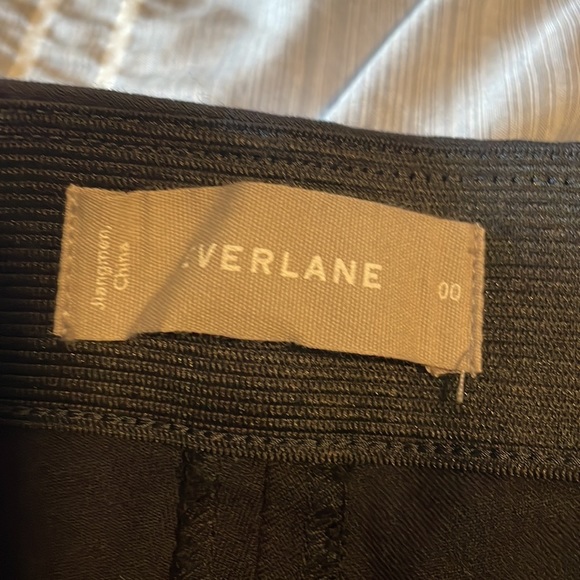 Everlane - The Side-Zip Stretch Cotton Work Pants - Black - Womens 00 XS - Picture 6 of 7